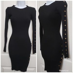 Naked Wardrobe Loosen up my buttons mini Dress